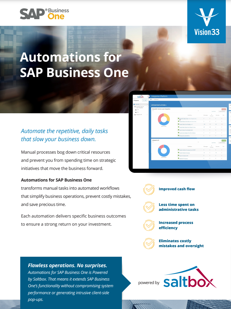 SAP Business One Automations | Vision33